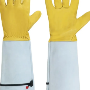 Gardening Gloves for Women/Men - Adjustable Cuff Goatskin Leather Elbow Long Sleeve Garden Gloves Gauntlet Puncture Thorn Proof Cactus Planting Rose Pruning Gloves Protective Work Gardener Gifts