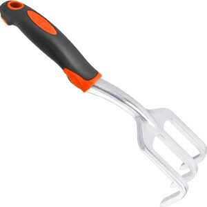 Hand Rake Garden Tool, Heavy Duty Hand Cultivators for Gardening, Small Garden Claw Tool Garden Handrake with Ergonomic Handle, Weed Rake Cultivator Tool for Cultivating, Loosening, Weeding